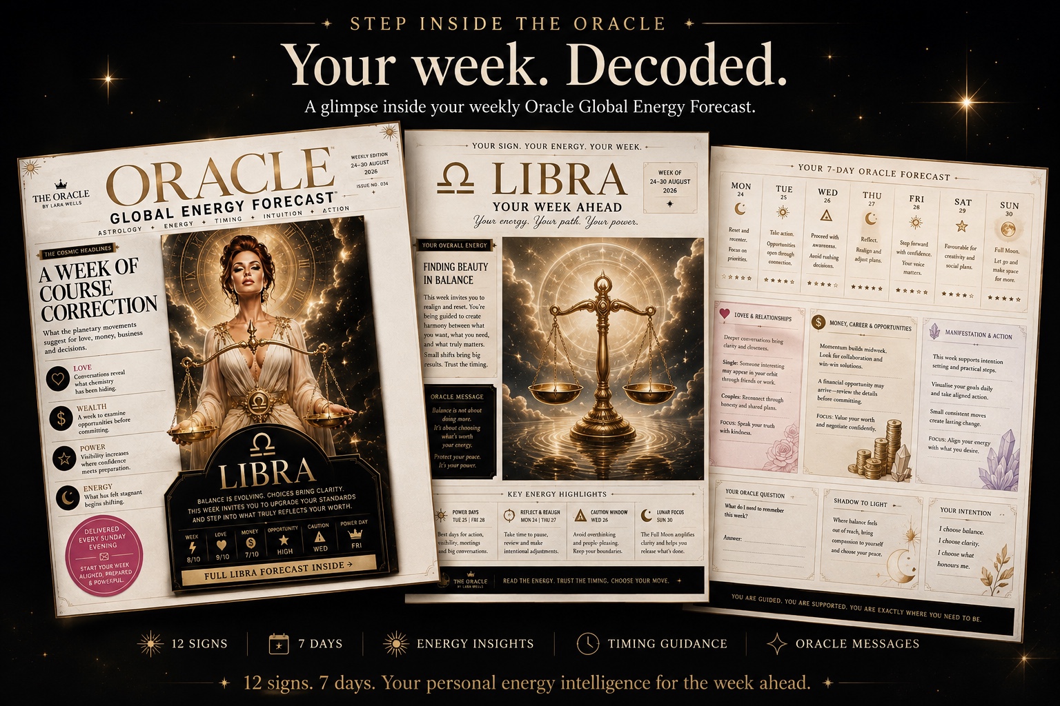 Preview of The Oracle Global Energy Forecast newspaper-style pages